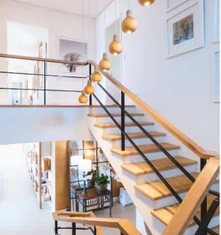 Whole home remodeling with bright stairs and updated interior